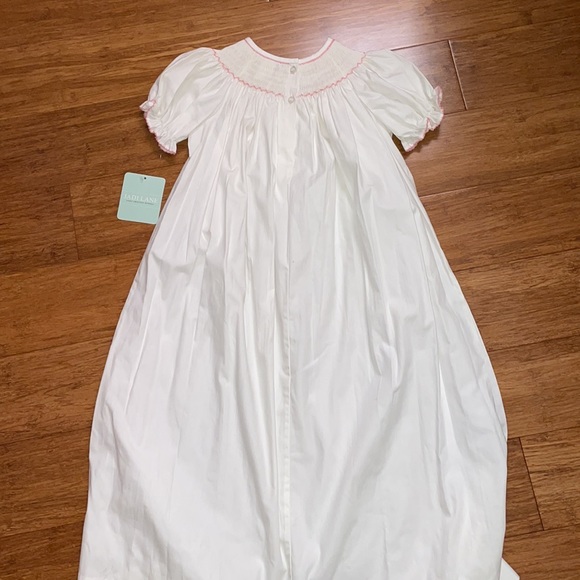 Jadi Lane girls white smocked dress with pink cross details NWT size 7 - Picture 7 of 7